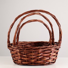 

Набор корзин плетеных, 3 шт, 37x29x13x37 см, коричневый