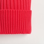 Шапка для девочки, цвет ярко-розовый, размер 52-56 - Фото 2