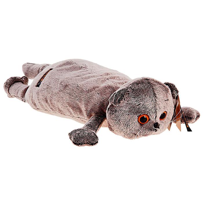 фото Мягкая игрушка-подушка «кот», цвет серый, 40 см басик и ко