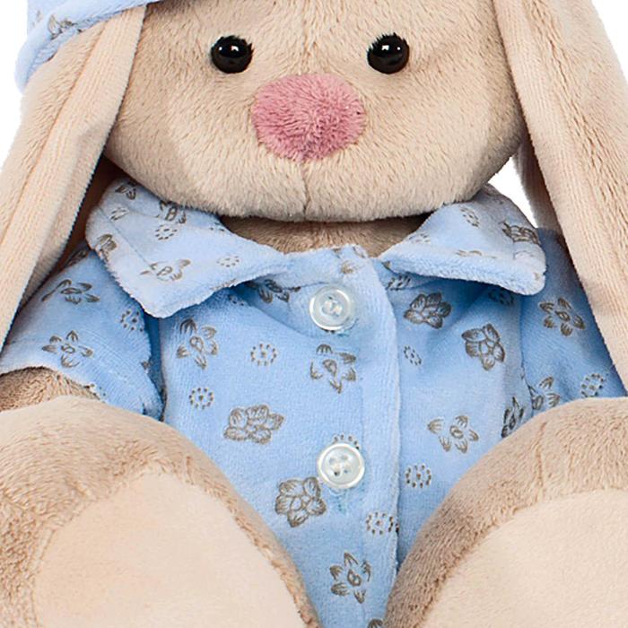Мягкая игрушка «Зайка Ми» в голубой пижаме, 18 см