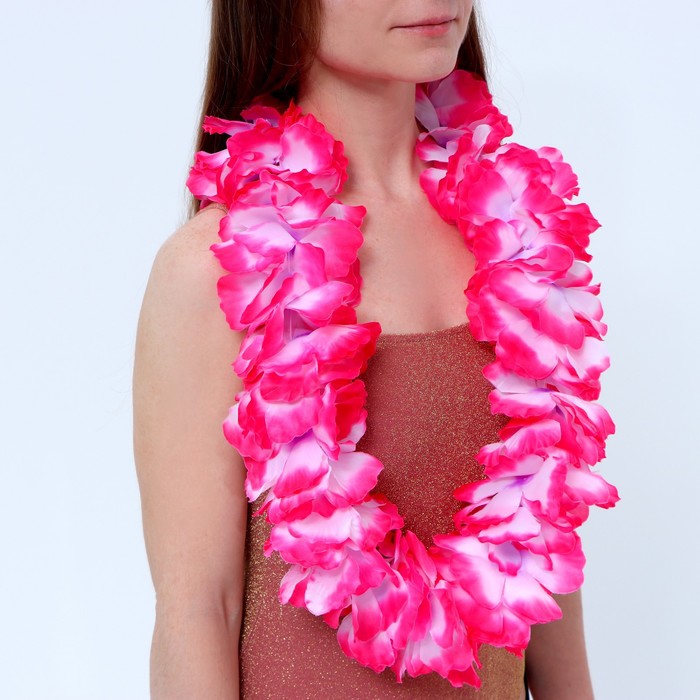 Гавайское ожерелье «Лепесточки», цвет розовый гавайское ожерелье лепесточки цвет фиолетовый