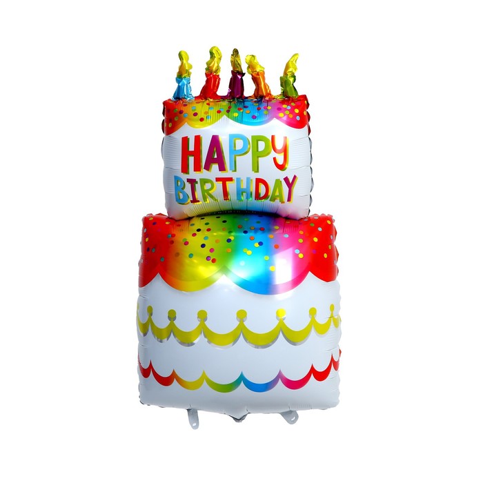 Шар фольгированный 40 «Торт со свечками» шар фольгированный 43 торт со свечой