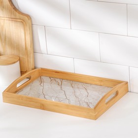 

Поднос «Кракле», 33×22 см, цвет белый