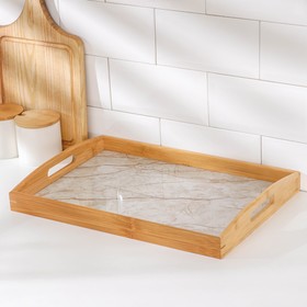 

Поднос «Кракле», 40×28 см, цвет белый