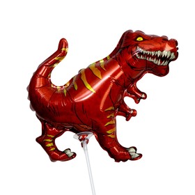 Шар фольгированный 14"   "Динозавр Тираннозавр" коричневый, с клапаном 7013292