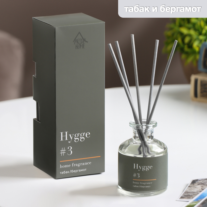 ароматизатор воздуха hygge flower 3 табак бергамот 50 мл Диффузор Hygge ароматический, 50 мл, табак и бергамот