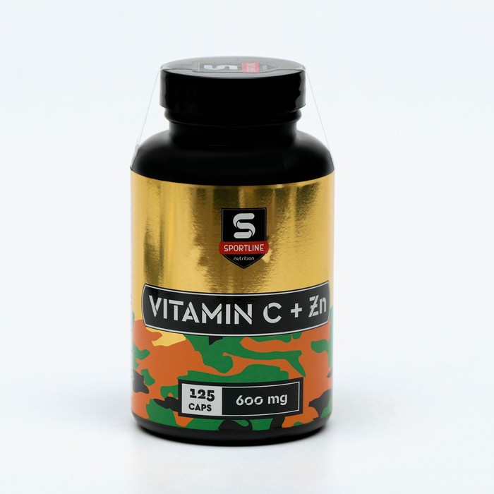 фото Витамины sportline , vitamin c+zn , 125 капсул