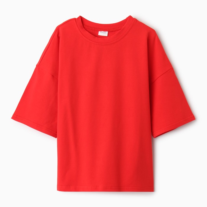 

Футболка детская MINAKU:Basic line kids цвет красный, рост 128