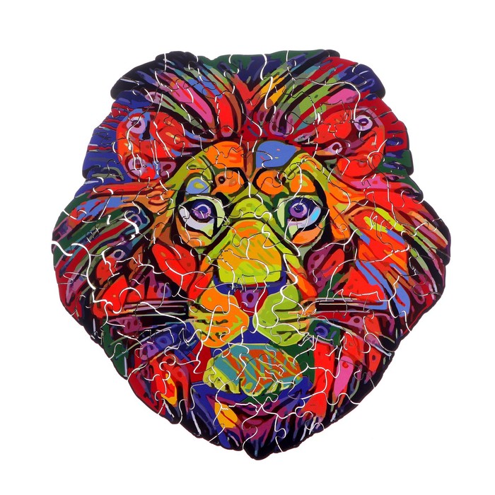 Пазл «Красочный Царь лев»