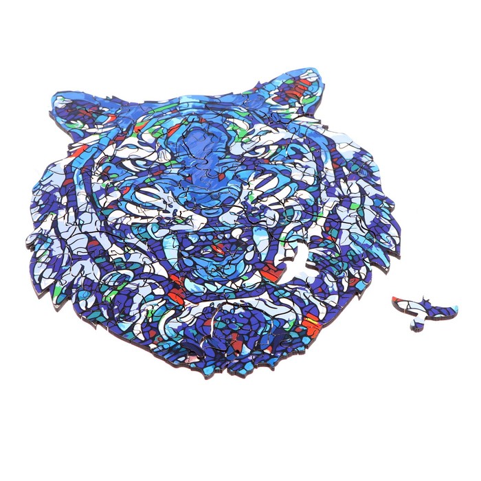 фото Пазл «красочный синий тигр» fofa