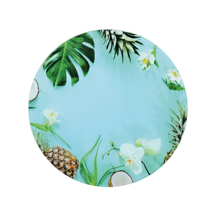 Доска разделочная «Тропическое лето», 27×0.4 см, стекло доска kesper тропическое лето стекло
