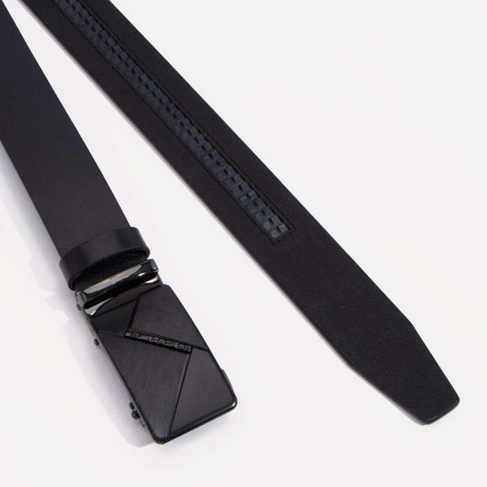 

Ремень, ширина 3,5 см, автомат, цвет чёрный