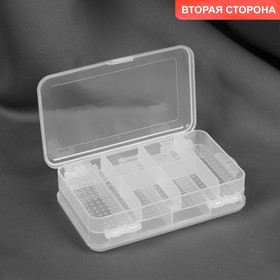 

Органайзер для рукоделия, двусторонний, с подвесом, 10 отделений, 14,5 × 8,5 × 4 см