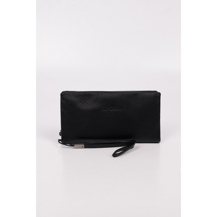 Клатч мужской, отдел на молнии, цвет черный 20х4х10см