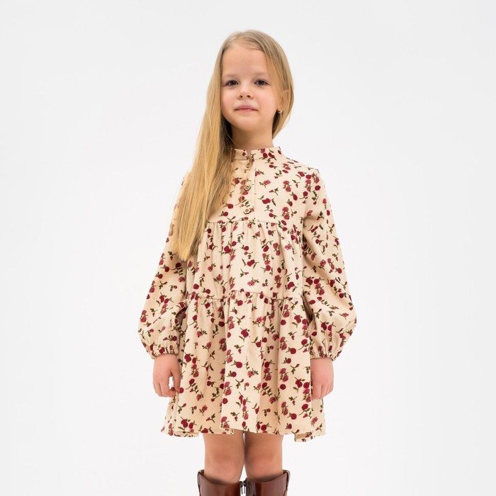 

Платье детское KAFTAN "Цветы", р. 30 (98-104), бежевый