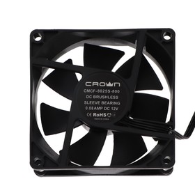 

Вентилятор CROWN CMCF-8025S-800, 80х80х25мм, 3 pin (molex), 23 dB, 2200 об/мин, 61 g
