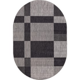 

Ковёр овальный Vegas s005, размер 200x390 см, цвет gray-black