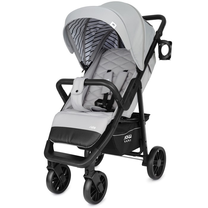 фото Коляска прогулочная mowbaby ride ra082, цвет silver