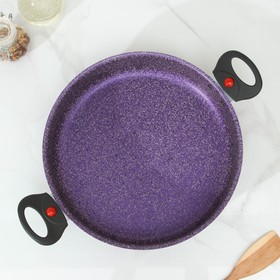 Жаровня Granit, d=28 см, стеклянная крышка, съёмная ручка, антипригарное покрытие
