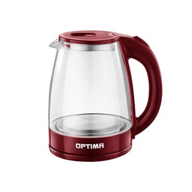 

Чайник электрический OPTIMA EK-1832G, стекло, 1.8 л, 2200 Вт, бордовый