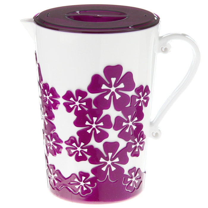 Кувшин с крышкой 2,2 л "Камелия", цвет фиолетовый