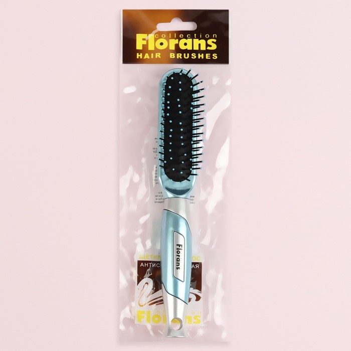 Расчёска массажная, прямоугольная, 24см, цвет МИКС