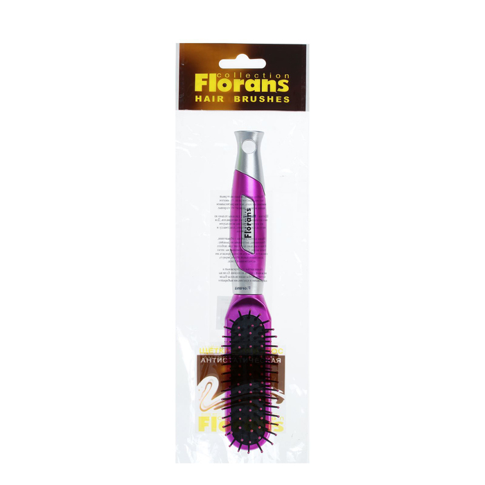 Расчёска массажная, прямоугольная, 24см, цвет МИКС