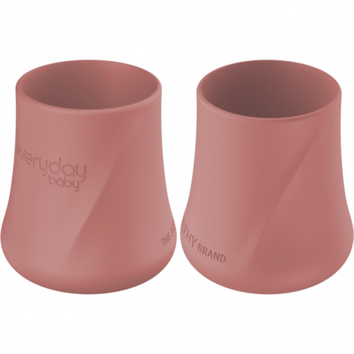 Детская силиконовая чашка, 2 шт, терракотовый детская силиконовая чашка для питья детская герметичная чашка с крышкой соломенная посуда для малышей детская силиконовая посуда