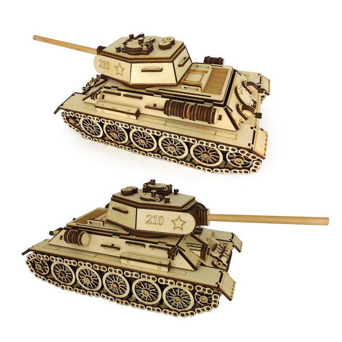 Сборная модель «Танк Т-34» сборная деревянная модель танк