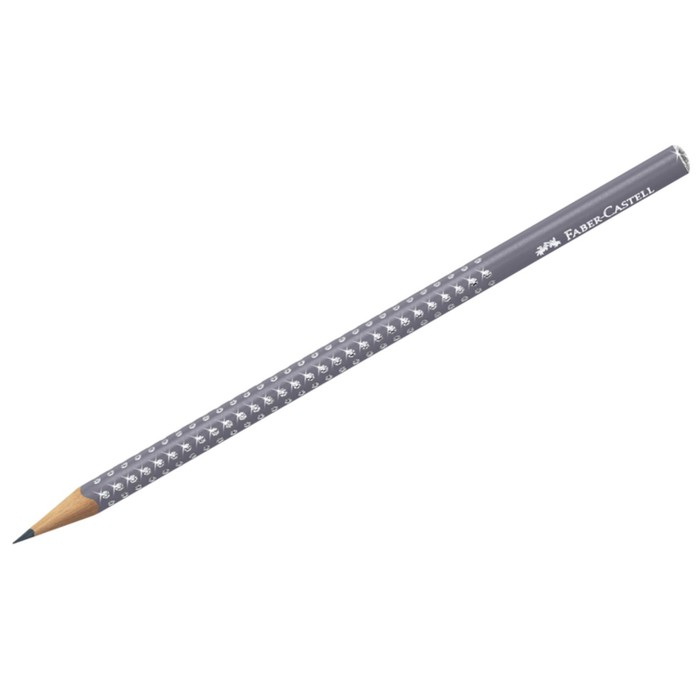 

Карандаш чёрнографитный Faber-Castell Sparkle В, трёхгранный, бархатный серый