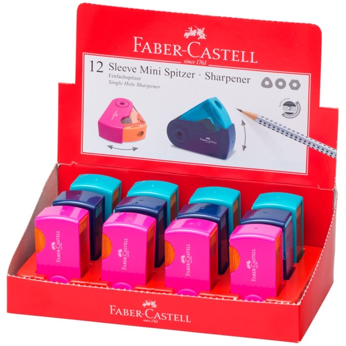 фото Точилка пластиковая faber-castell sleeve mini, 1 отверстие