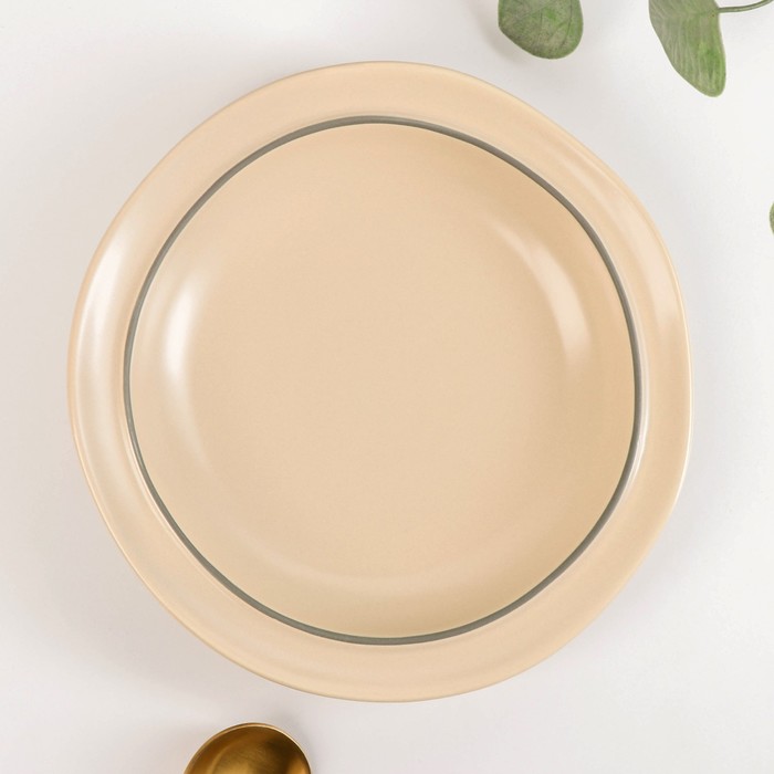 

Тарелка керамическая глубокая «Крем», 380 мл, d=21,2 см, цвет бежевый