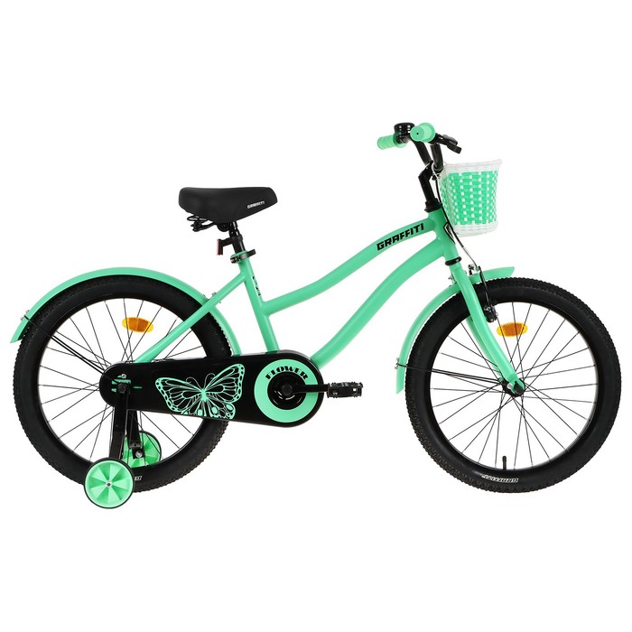 фото Велосипед 20" graffiti flower, цвет светло-зеленый