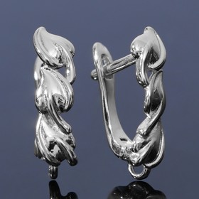 

Швензы родированные "Листья" трио, цвет серебро