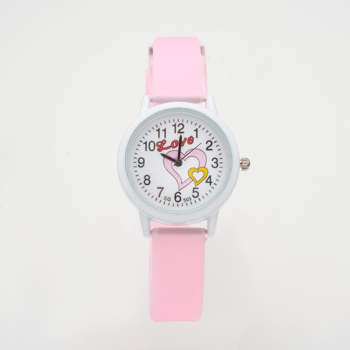 Часы наручные детские Love, d-2.6 см, розовые пк кидс тойз дв часы наручные детские d 2 5 см микс