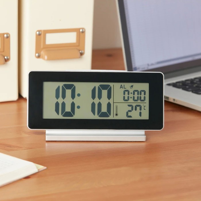 фото Часы/термометр/будильник фильмис, цвет чёрный ikea