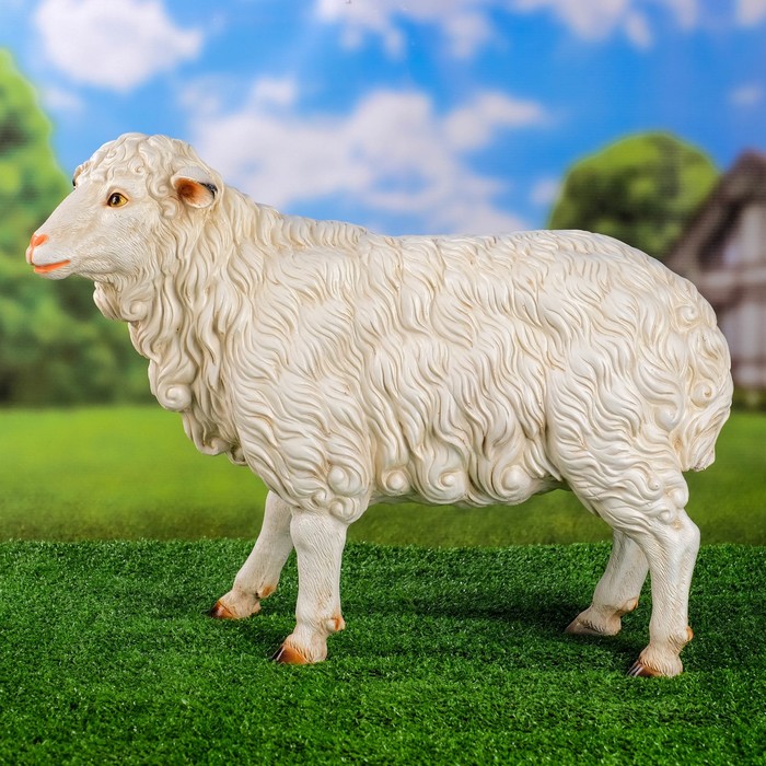 

Садовая фигура "Овечка на ногах" 50x25x41см
