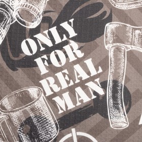 Полотенце "Only for real man" 70х146 см, 100% хлопок 160гр/м2 от Сима-ленд