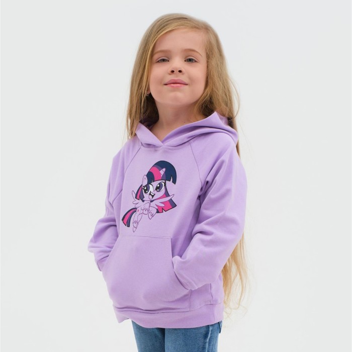 Худи для девочки «Искорка», My Little Pony, рост 110-116 см, цвет фиолетовый купальник детский искорка my little pony рост 110 лиловый