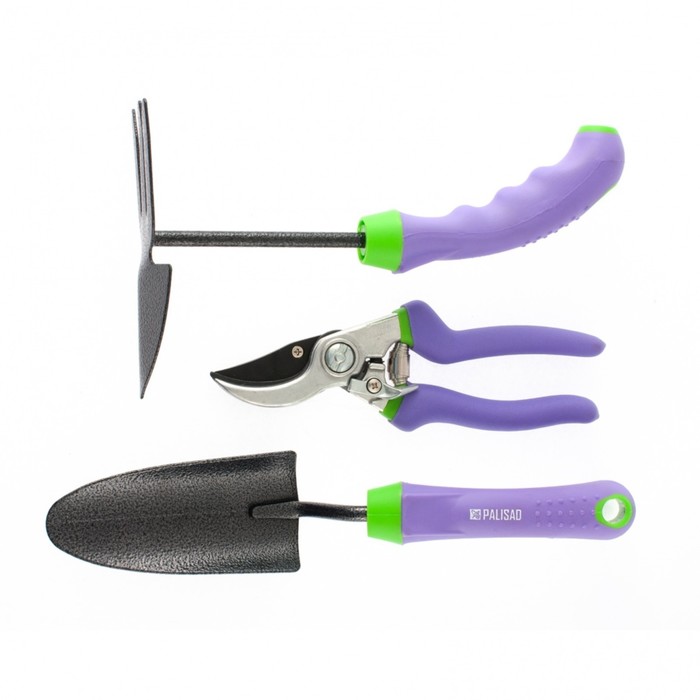 фото Набор садового инструмента, обрезиненные эргономичные рукоятки, 3 предмета, era palisad