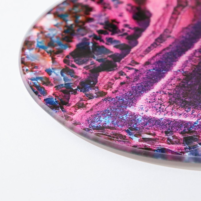 фото Доска разделочная стеклянная доляна «жеода», d=20 см