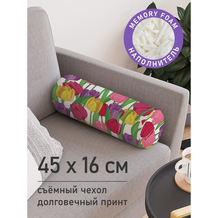 Подушка-валик, размер 45x16 см