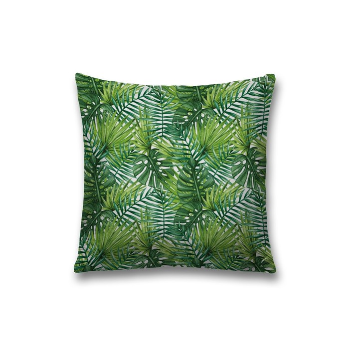 Наволочка декоративная «Тропические листья», на молнии, размер 45х45 см