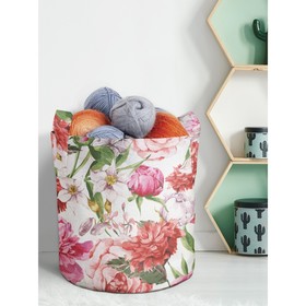 Текстильный мешок «Теплые оттенки роз», для хранения вещей и игрушек, размер 33х37 см, 26.5 л
