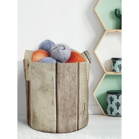 Мягкая текстильная корзина «Комбинация досок» для хранения вещей и игрушек, 19 л.