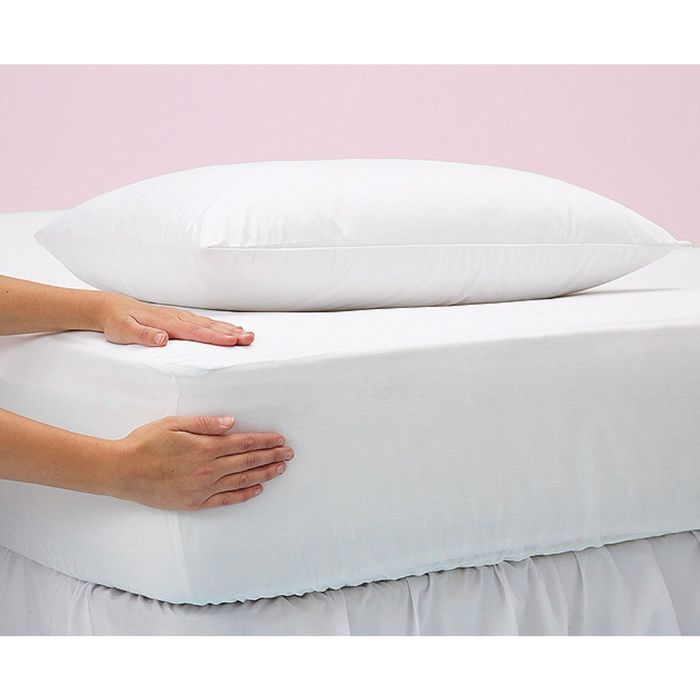 Наматрасник натяжной Caress Jercey белый, размер 160х200х30 см