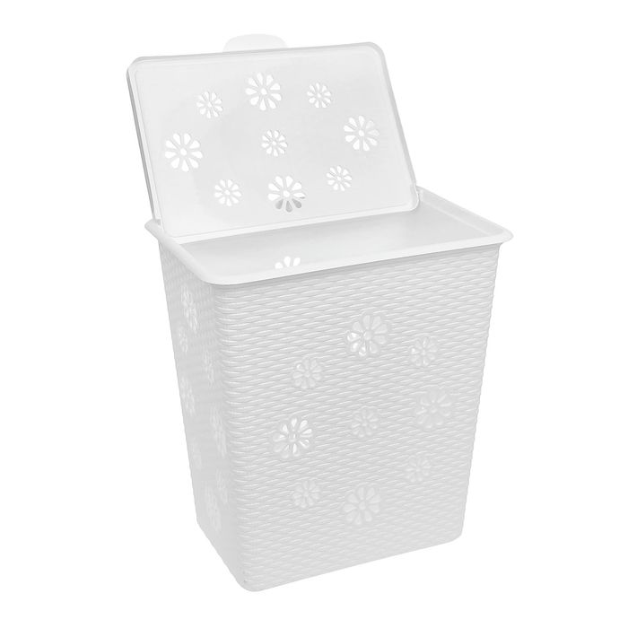 Корзина для белья 60 л "Плетенка", цвет белый