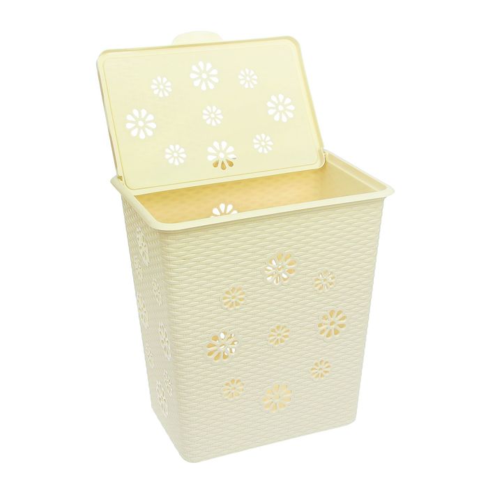 Корзина для белья 60 л "Плетенка", цвет слоновая кость