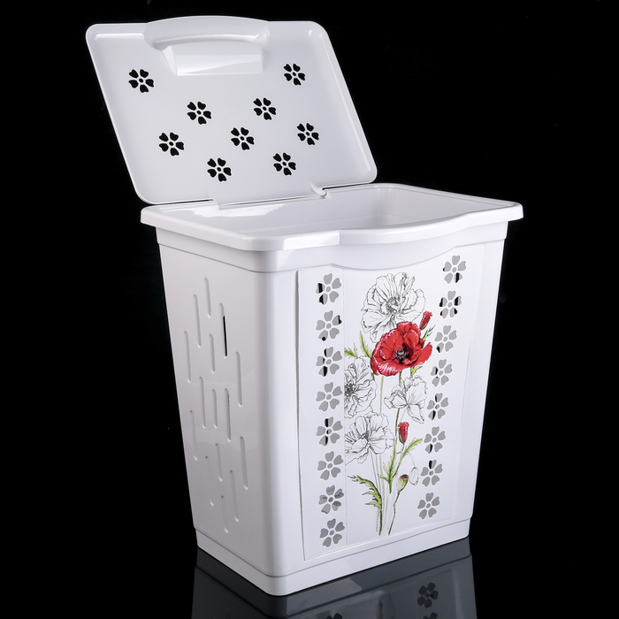 Корзина для белья 60 л "Маки"
