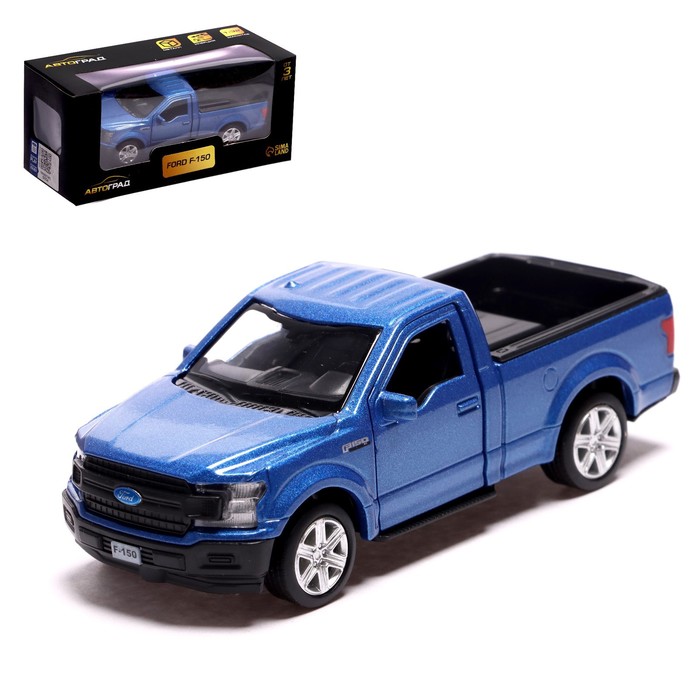 

Машина металлическая FORD F-150, 1:32, инерция, открываются двери, цвет синий